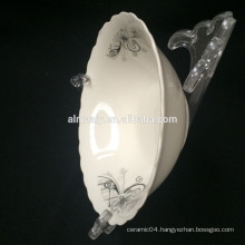 6 inch customized chinese noodles bowl white porcelain